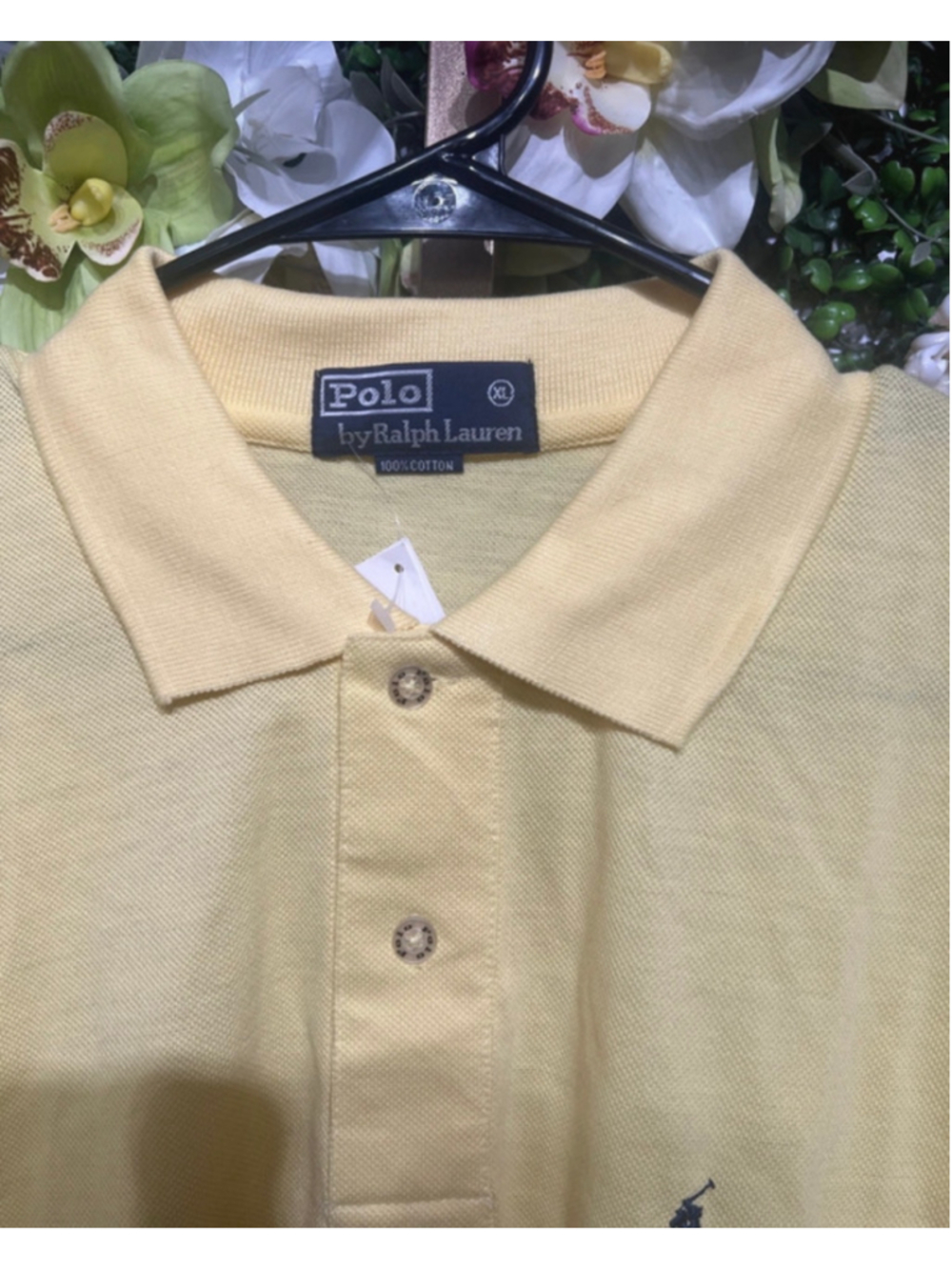 Men’s Polo Ralph Lauren Classic Fit Stretch Mesh Polo Shirt Wicket Yellow XL - Picture 5 of 8